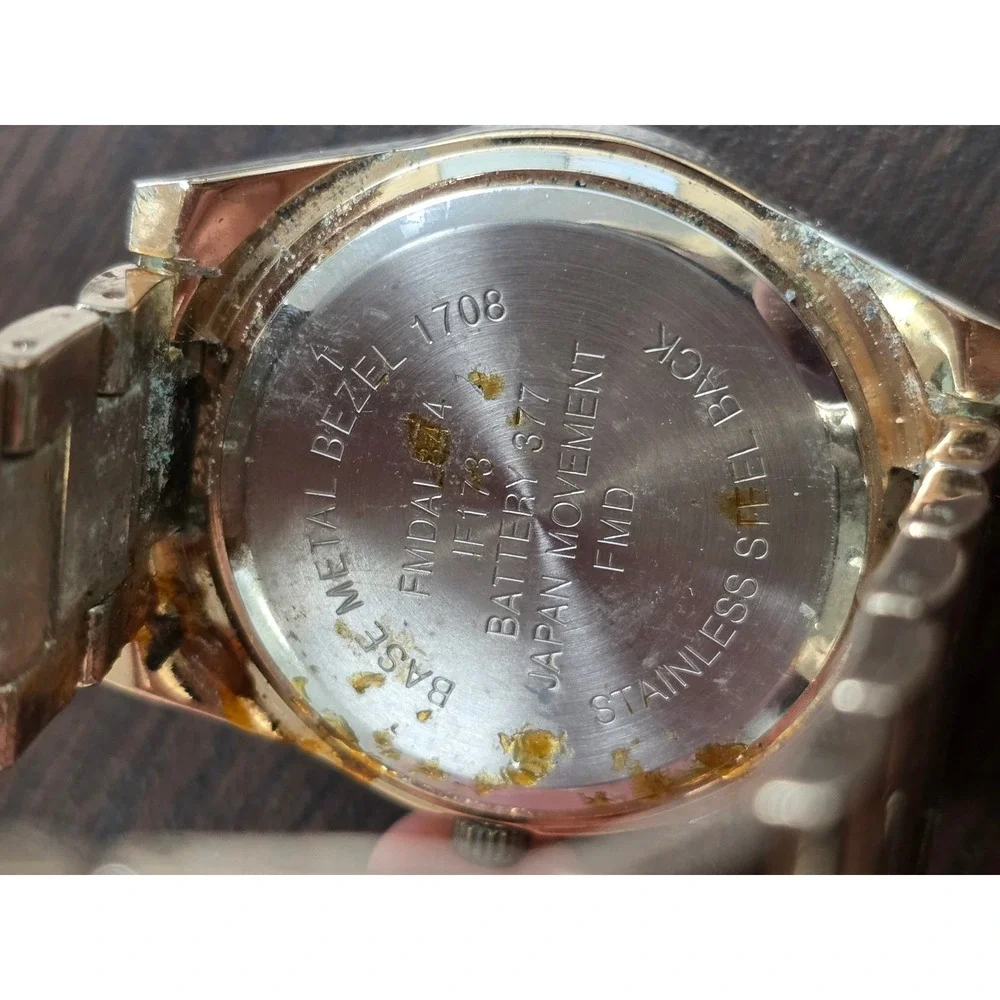 FMD Rose Gold Tone Crystal‎ Bezel Watch Japan Movement FMDAL441 1708